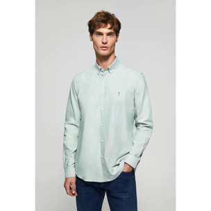 Camisa Oxford verde jade con logo Rigby Go