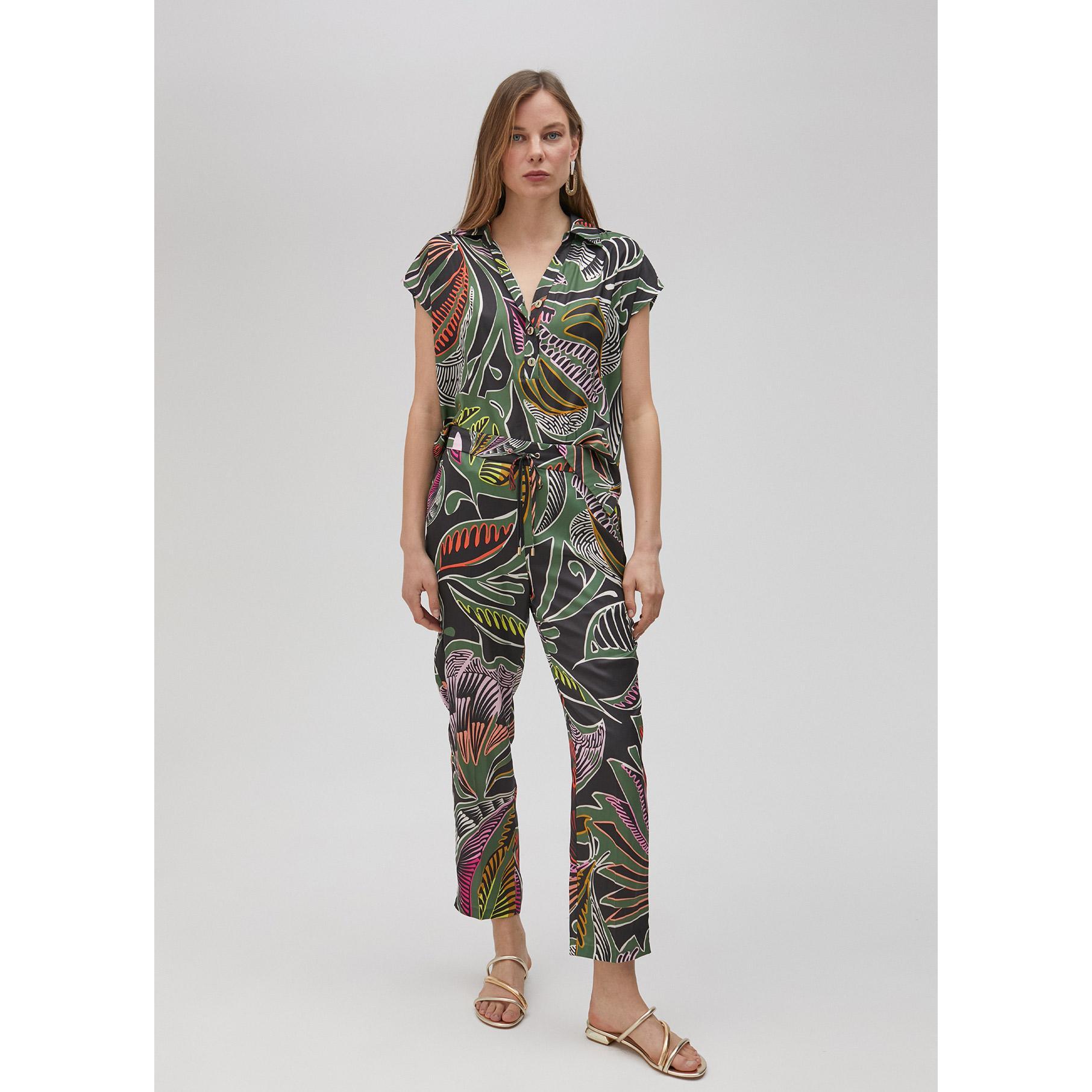Pantaloni jogger stampa floreale