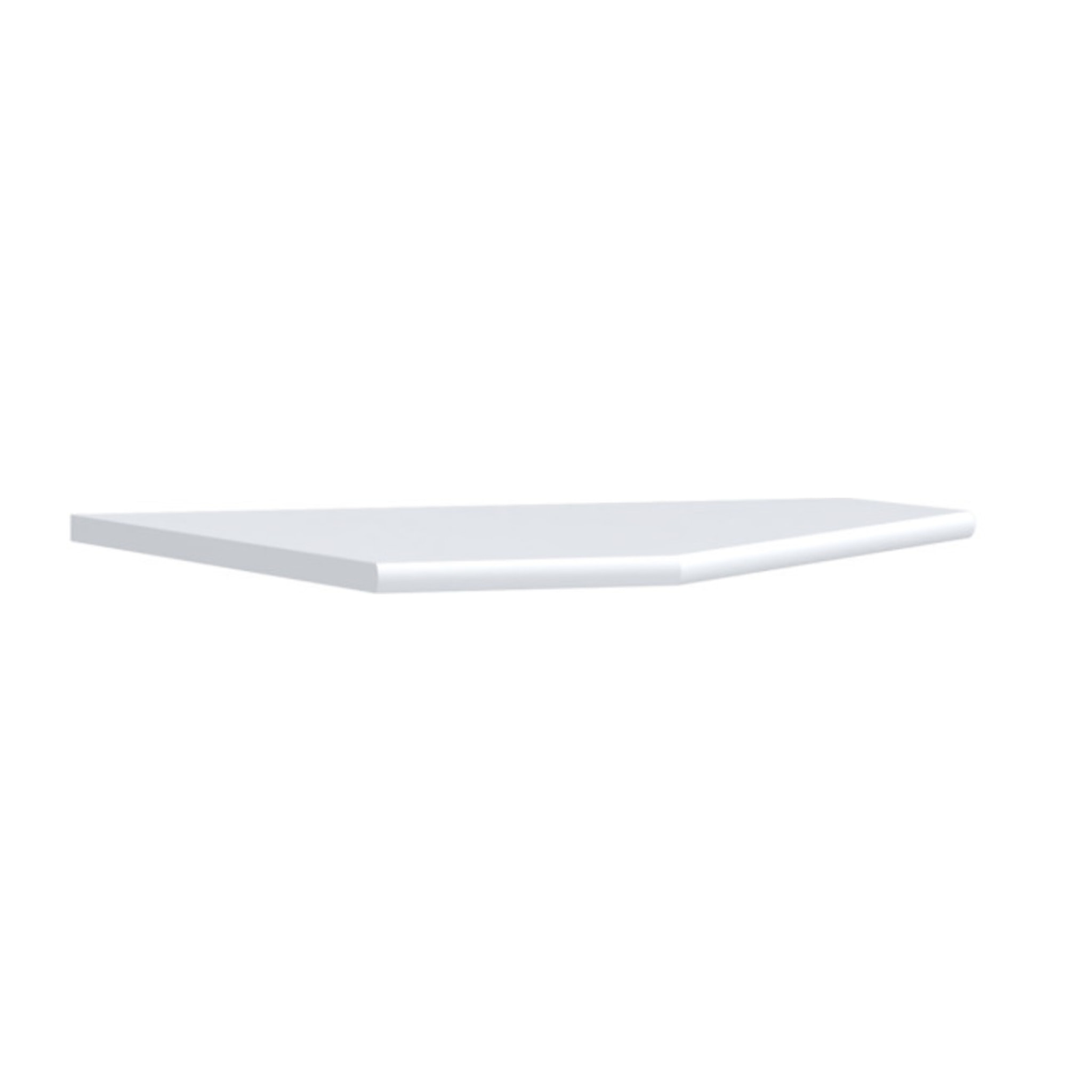 Plateau angle 90° pour liaison bureaux décor blanc - MIA