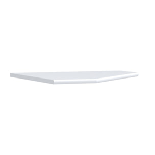 Plateau angle 90° pour liaison bureaux décor blanc - MIA