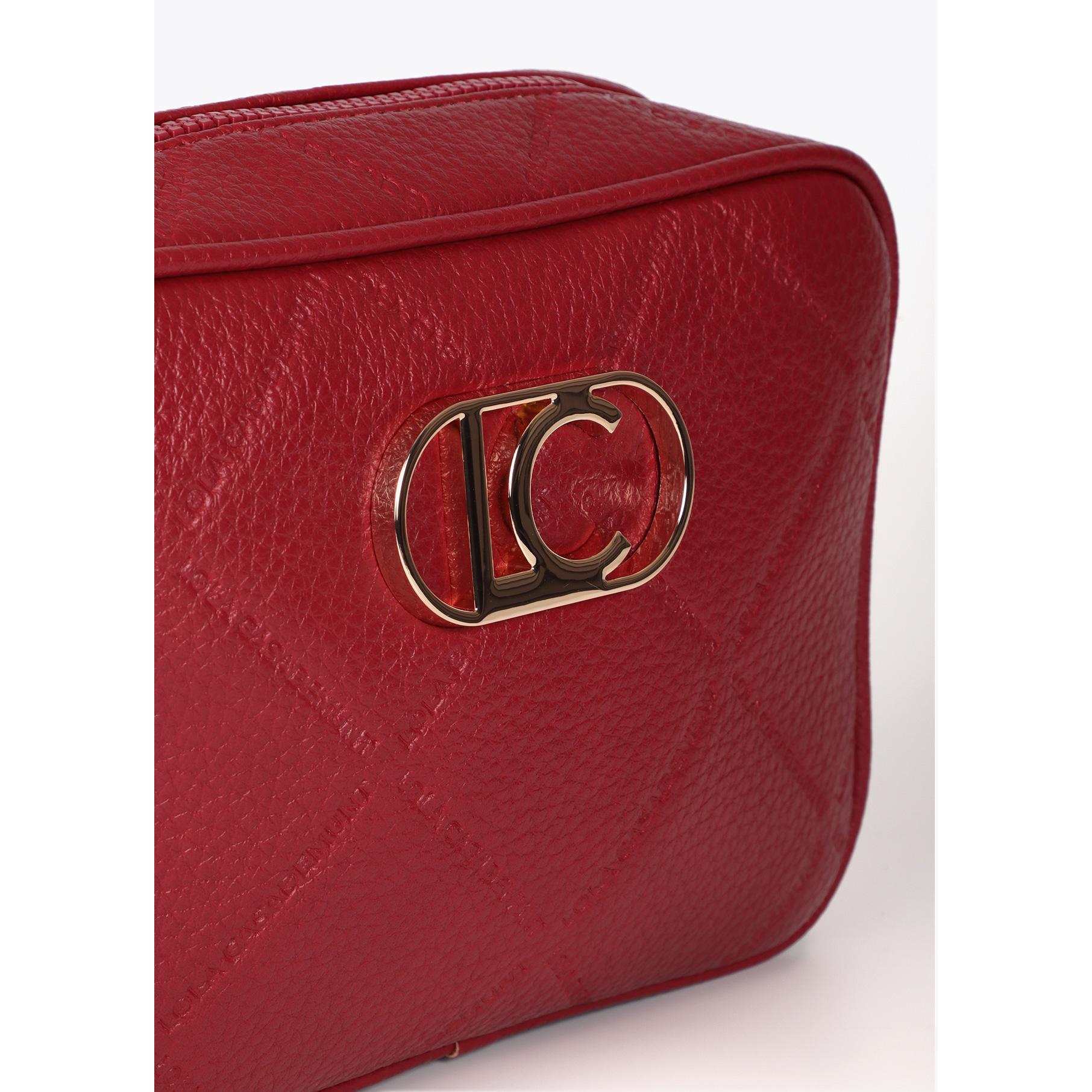 Borsa a tracolla Monogramma rombi Logo Ovale Effetto Pelle
