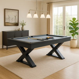 Table multi-jeux, ping-pong et billard en bois noir ARIZONA