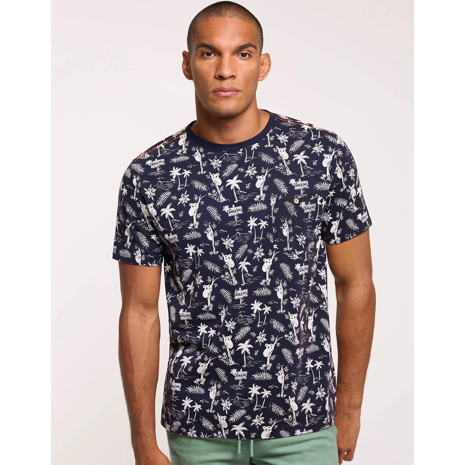 Camiseta Manga Corta Azul Marino - Kahakai