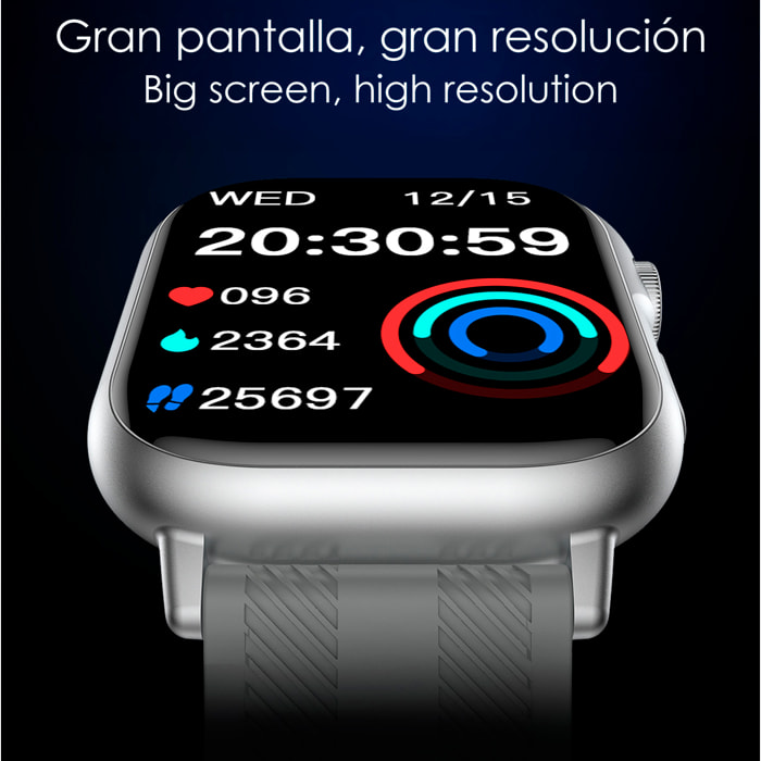 Smartwatch B05 con chiamate BT, notifiche push. Monitor sportivo e di salute. Corona multifunzione.
