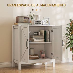 Aparador para Salón Moderno Mueble de Salón con Estante Ajustable y Antivuelco Aparador para Cocina Comedor Dormitorio Pasillo 80x35x85 cm Blanco