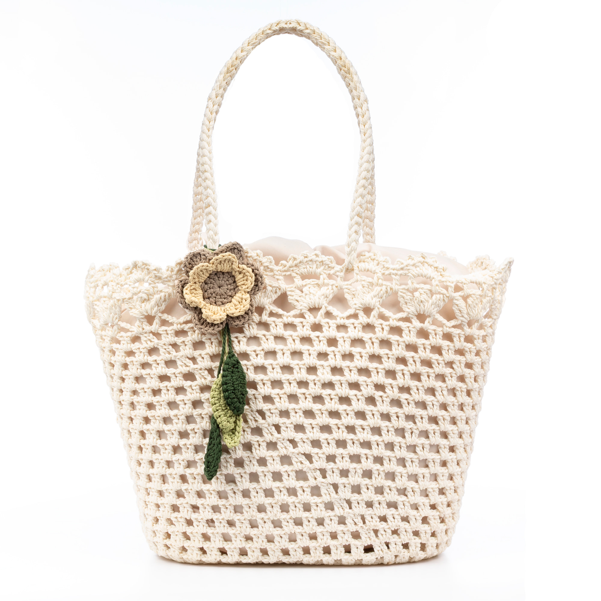 Zeccone borsa a spalla donna. Realizzata in cotone, con frangia decorativa.