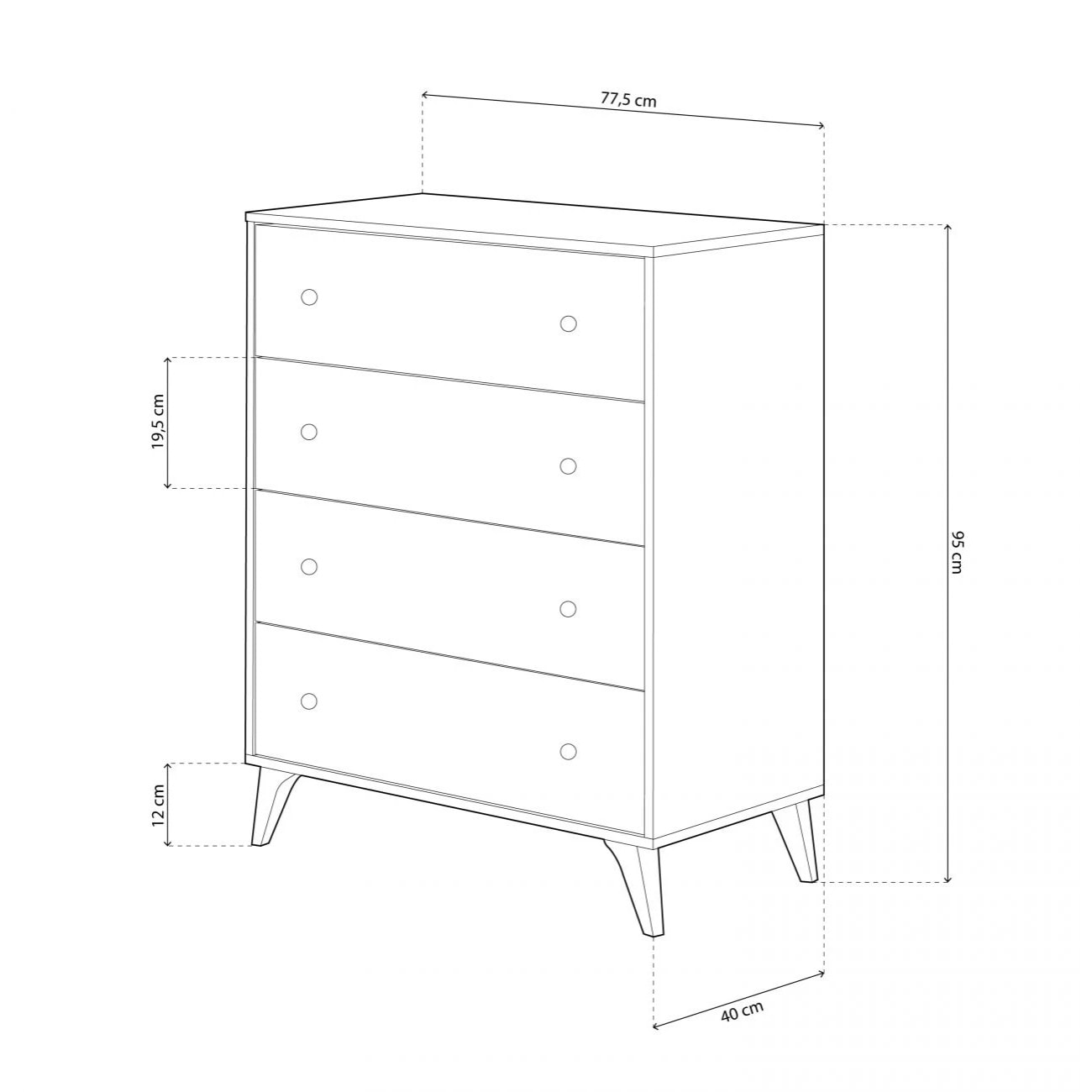 Cómoda Iconic Blanco Artik (Blanco Mate)