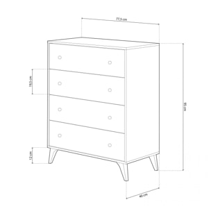 Cómoda Iconic Blanco Artik (Blanco Mate)