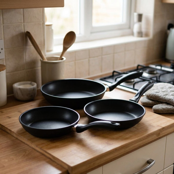 Set de 3 poêles sans PFAS Elo Alucast