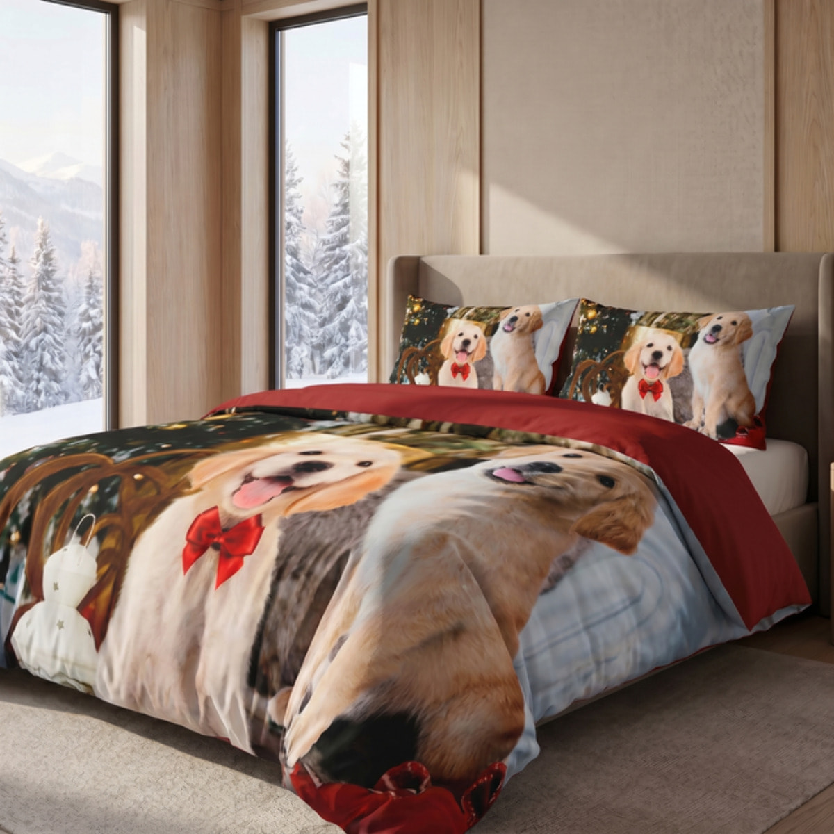 Parure Copripiumino in 100% Cotone con Federe Coordinate, Morbida e Traspirante, Certificata OEKO-TEX, Fantasie Moderne per Camera da Letto
