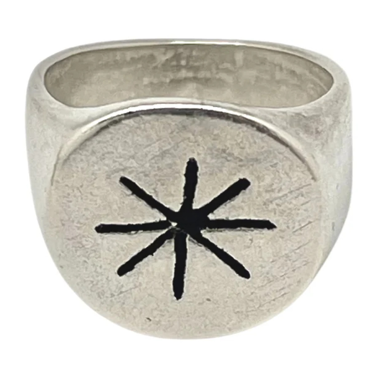 Anillo Sello Estelar en plata chapado 10µ