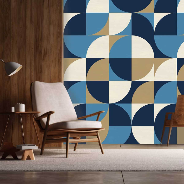 Papier peint, circulaire chambre Intissé