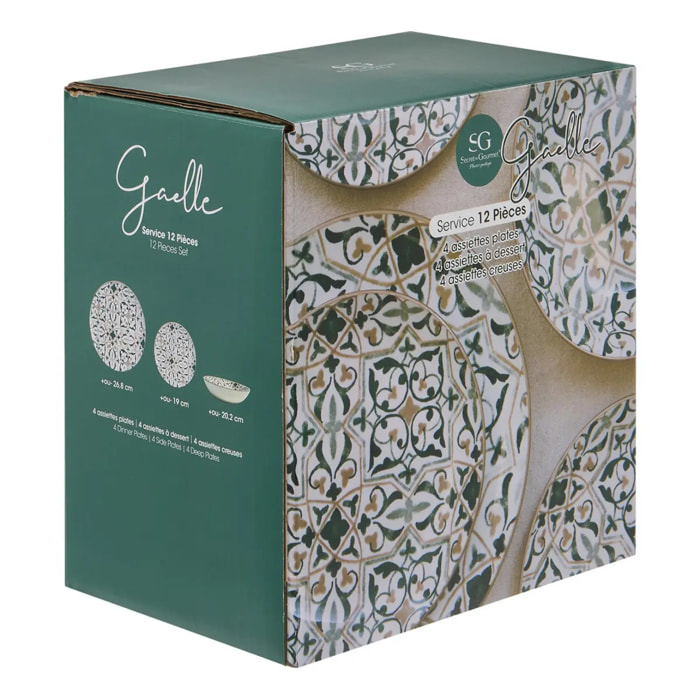 Service de table Gaelle 12 pièces
