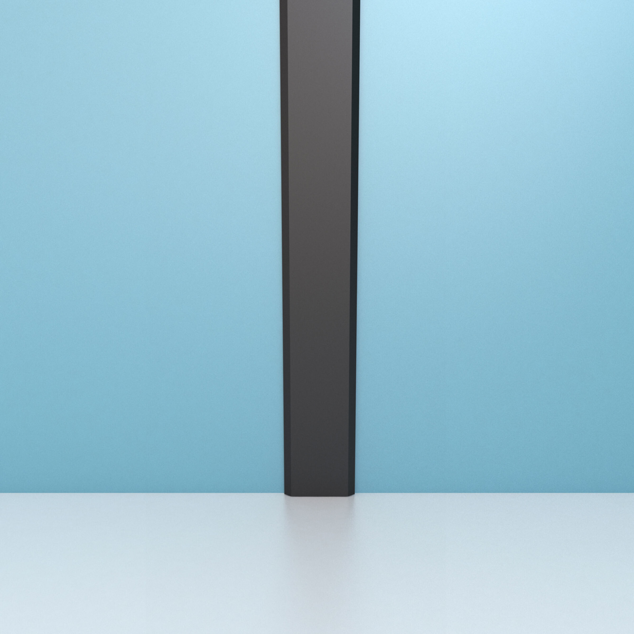 Profilé de jonction en Aluminium Finition Noir Mat pour Panneaux Muraux - 20x5x2100 mm
