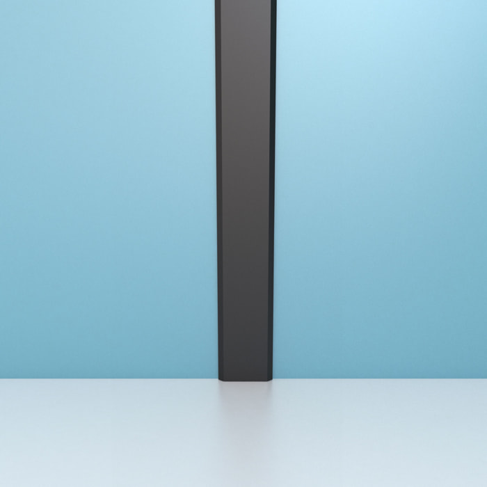 Profilé de jonction en Aluminium Finition Noir Mat pour Panneaux Muraux - 20x5x2100 mm