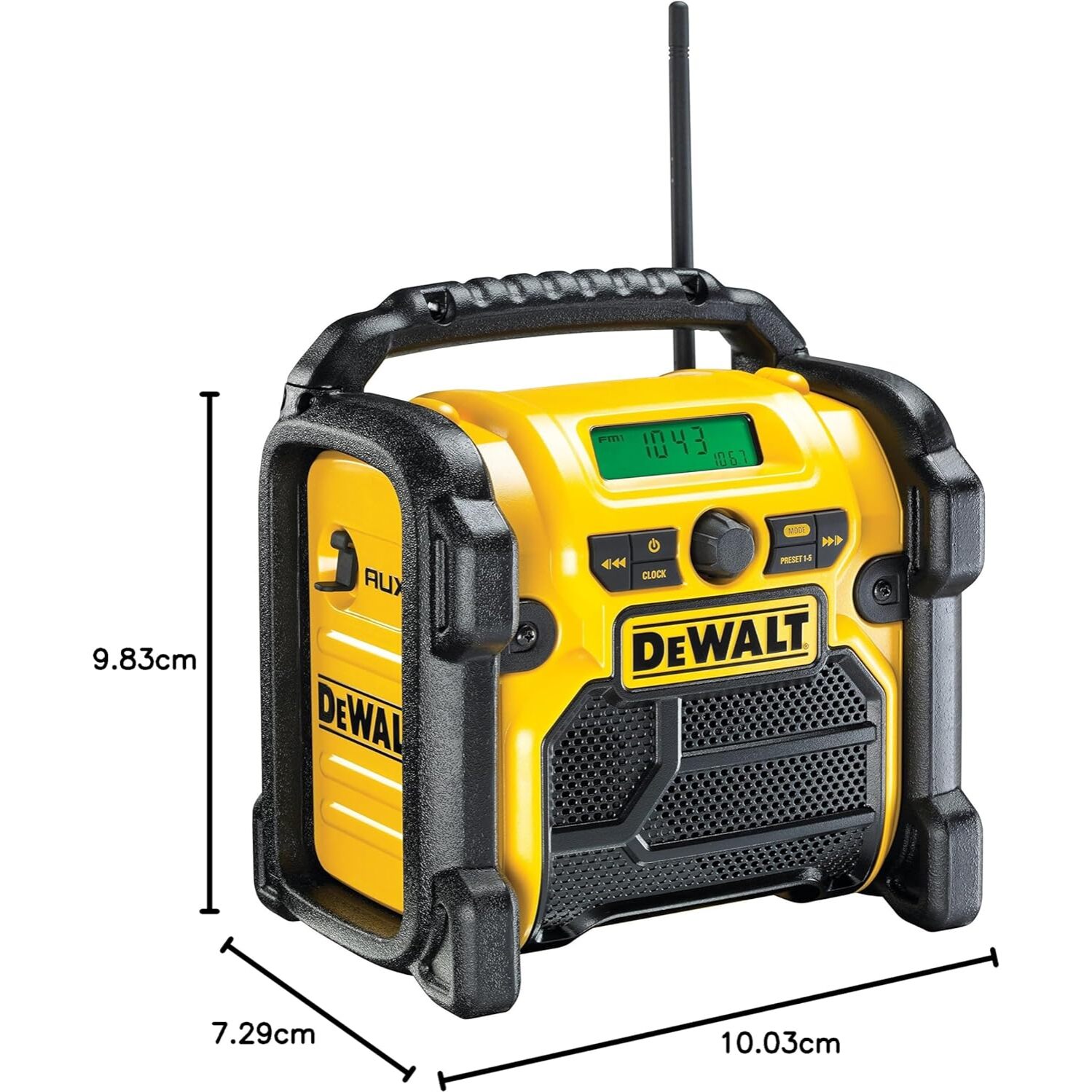 Radio compacte sur secteur ou batterie XR - Sans batterie ni chargeur - DEWALT - DCR019-QW