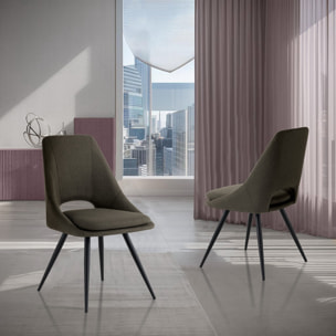 Oresteluchetta Set 2 Sedie ALBA DARK GREY