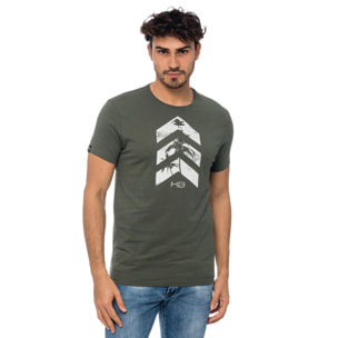 T-shirt in cotone 150 gr Hot Buttered Arrow Colore Verde militare