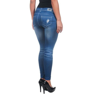 Legging rasgados azul