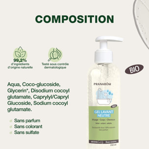 Pranarom - Gel lavant neutre - Bio - 250 ml
