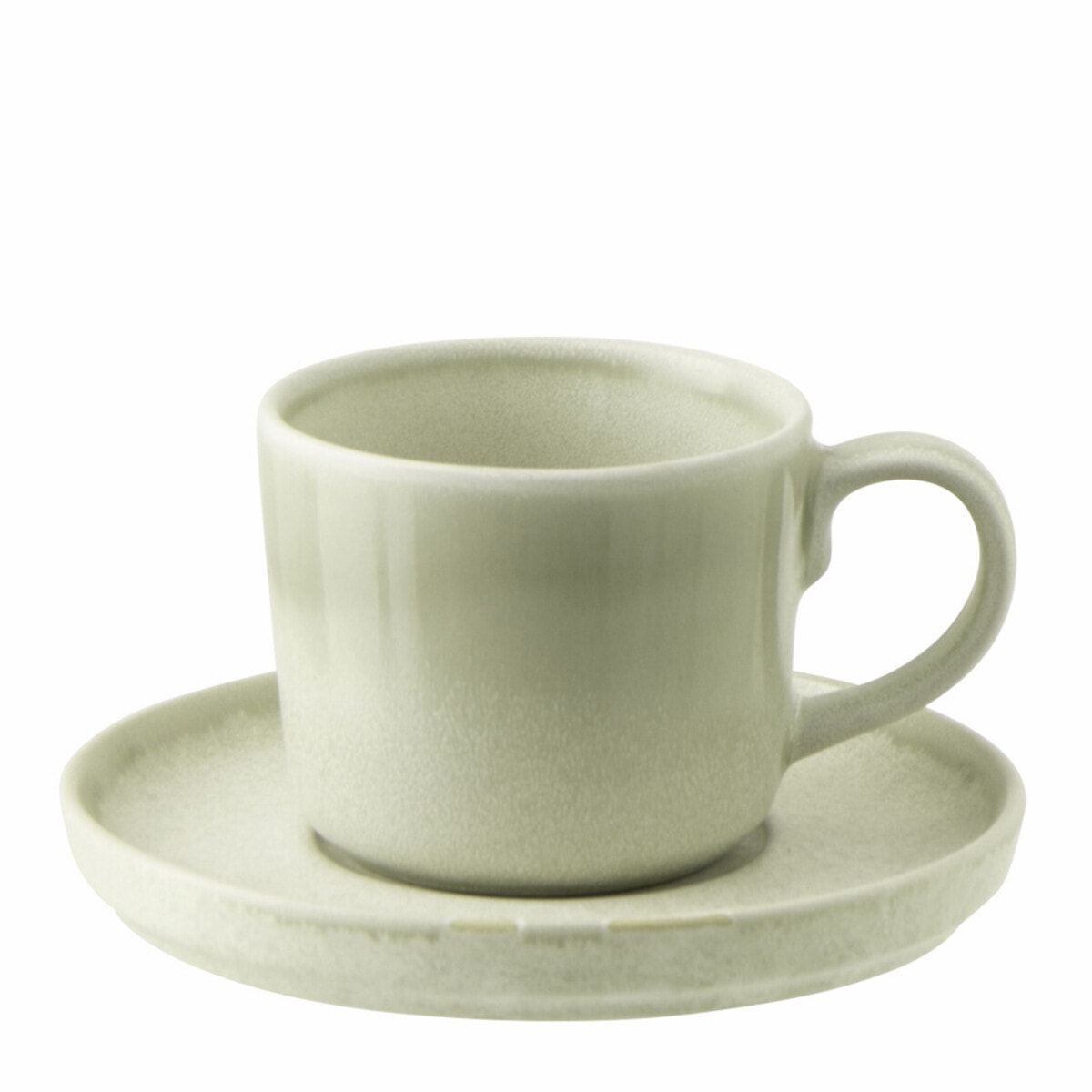 J-Line Tasse + Sous-tasse Luna - céramique - vert clair