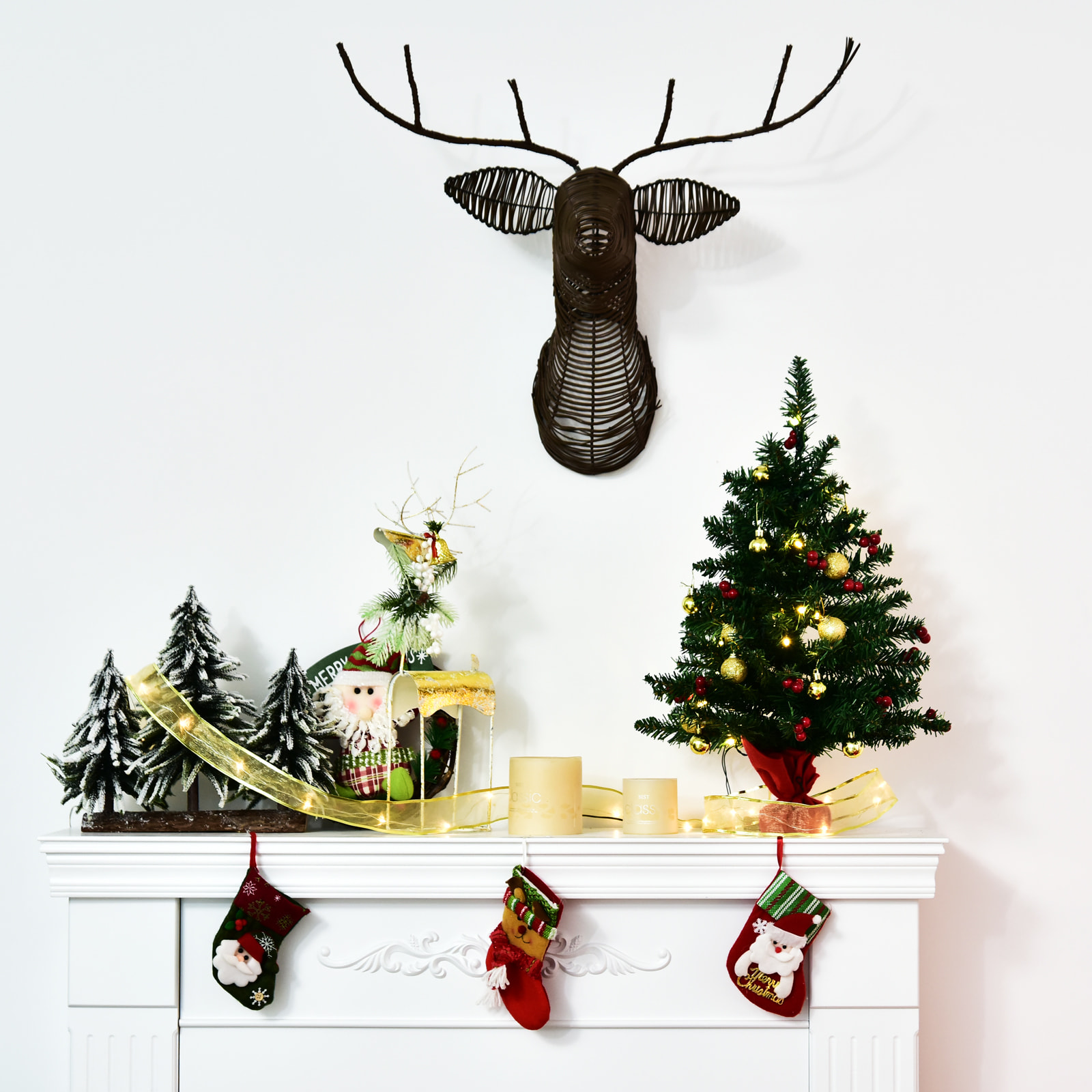 Mini árbol de Navidad con 73 Ramas de PVC ÃÂ¤20x60cm Verde