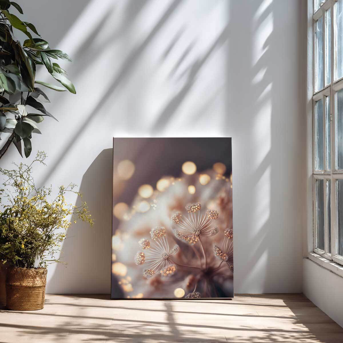 Tableau floral Fleurs scintillantes Toile imprimée