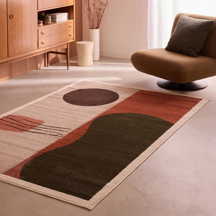 EUPHORIA - Tapis de salon multicolore à motif artistique