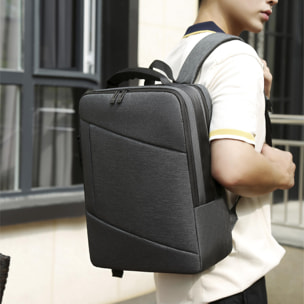 DAM Mochila para Laptop con interfaz de carga USB. 30x13x42 Cm. Color: Negro