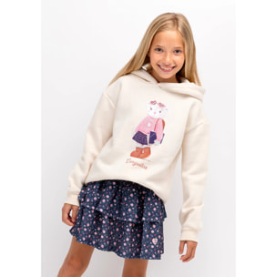 Sudadera de Niña Osito Conguitos Beige