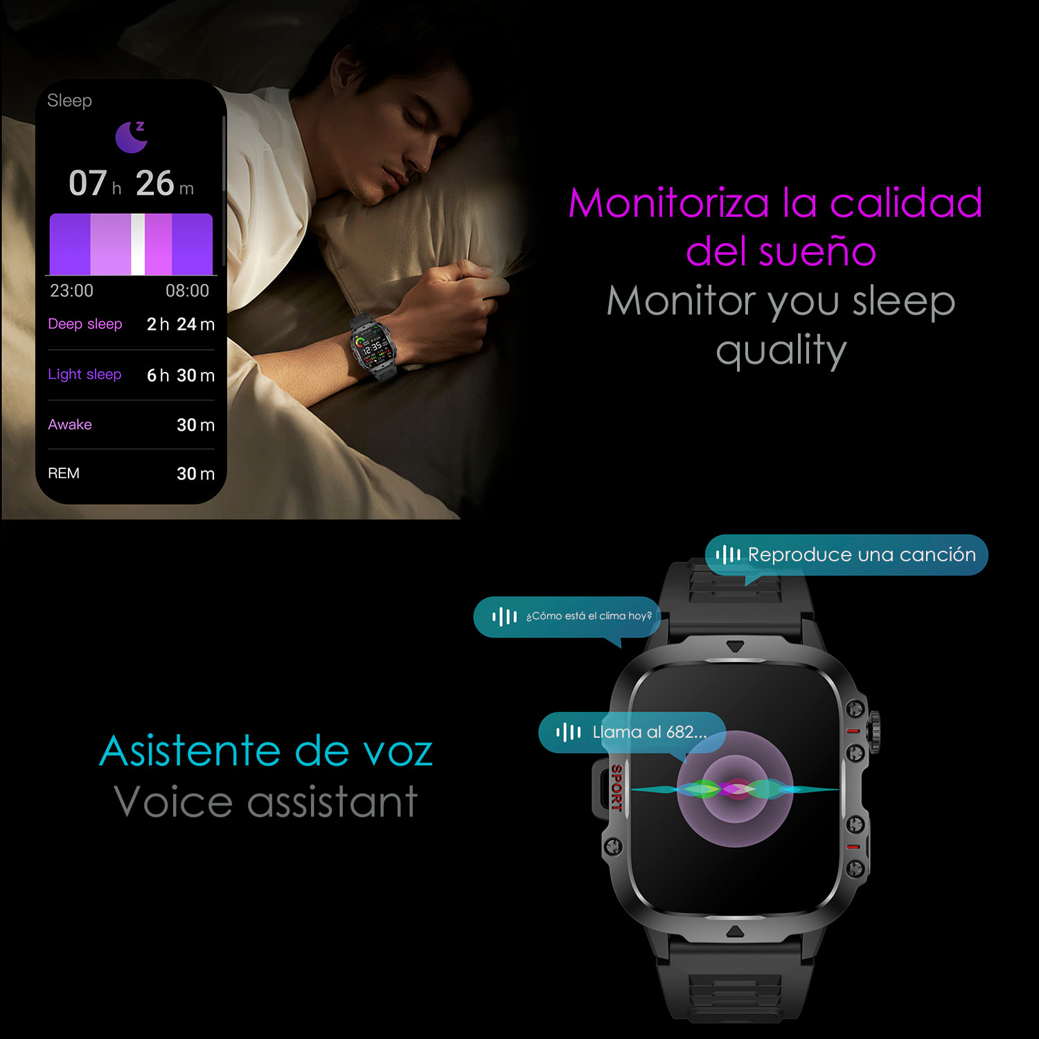 DAM Smartwatch QX11 outdoor. Llamadas Bluetooth, notificaciones push, más de 100 modos deportivos. Monitor cardiaco y O2. 5x1,2x4,3 Cm. Color: Beige