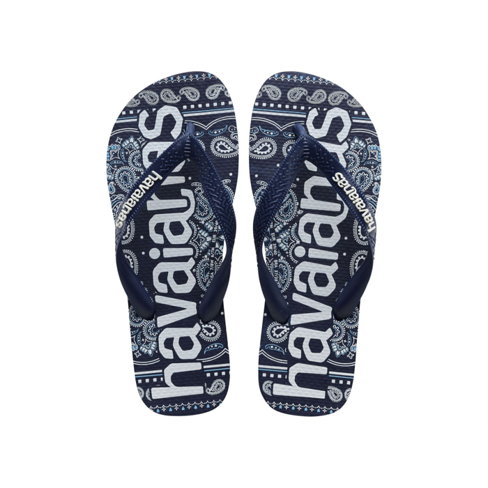 Infradito Havaianas Top Logomania Blu