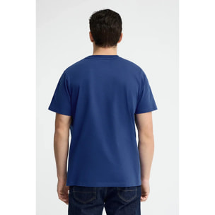 Camiseta azul royal de manga corta y bordado Rigby Go