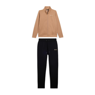 Tuta regular fit con collo alto e dettagli in strass