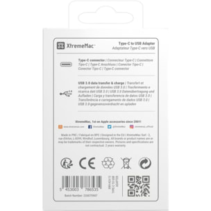Adaptateur XTREMEMAC USB A femelle vers USB type C male