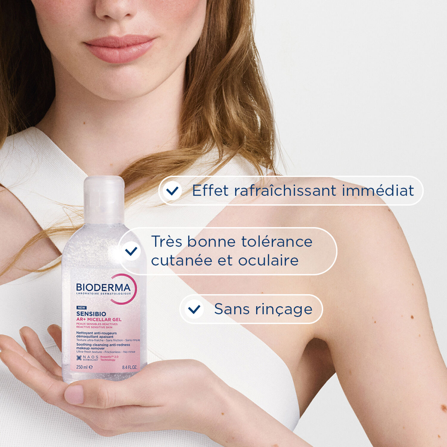 Crealine AR+ - Gelée Micellaire - Nettoyant anti-rougeurs démaquillant apaisant 250 ml