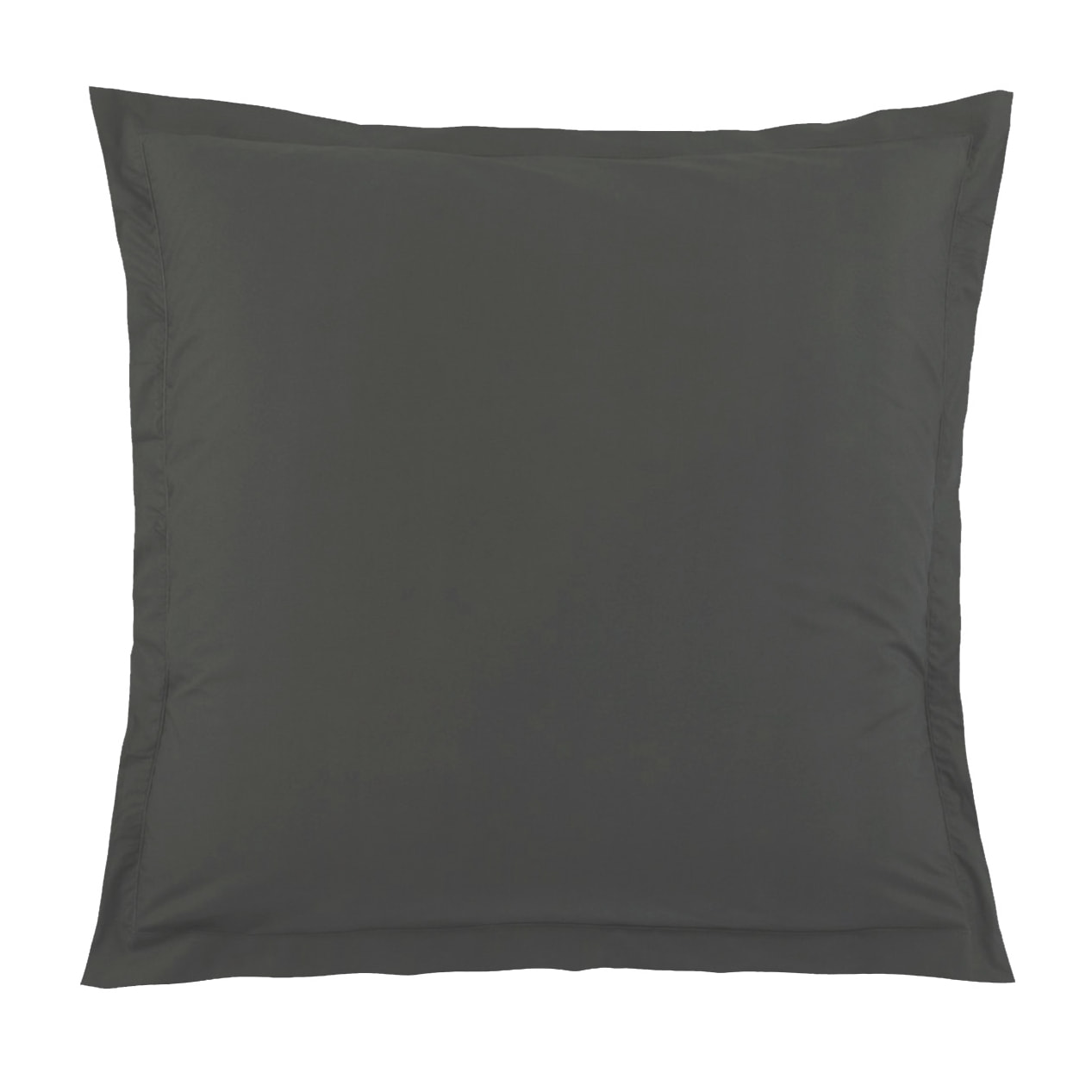 Taie d'Oreiller Unie en 100 % Coton - Gris anthracite