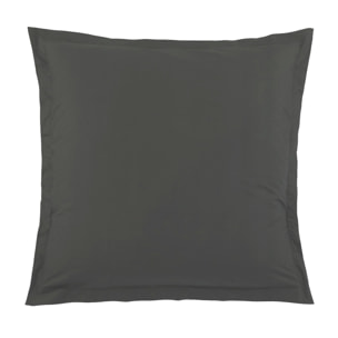 Taie d'Oreiller Unie en 100 % Coton - Gris anthracite
