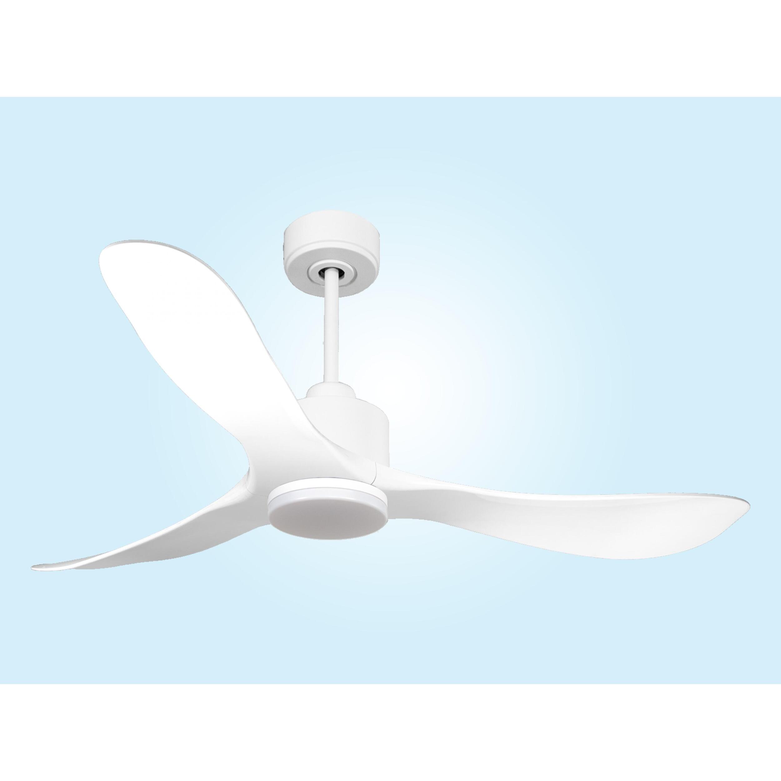 Ventilateur de plafond Réversible  Thermostat Dimmable Wifi Moteur à courant continu Toits en pente Télécommande Lumière à trois tons Hypersilence Mémoire
