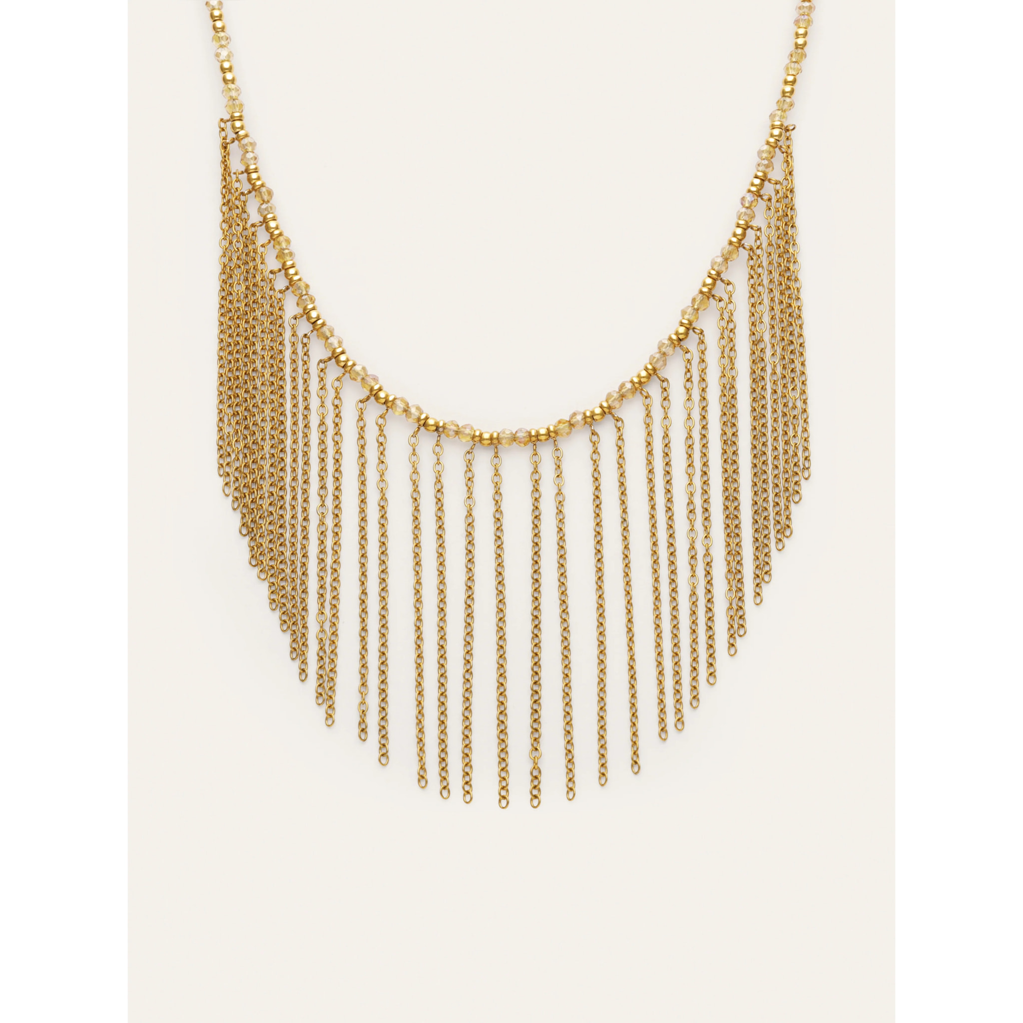 Collana Zafira Champagne  Acciao Placcato Oro