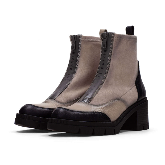 Botin Ingrid Negro vison 6 cm