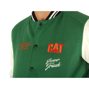 Giacche Caterpillar Iconic Varsity Jacket Ivory Green Verde