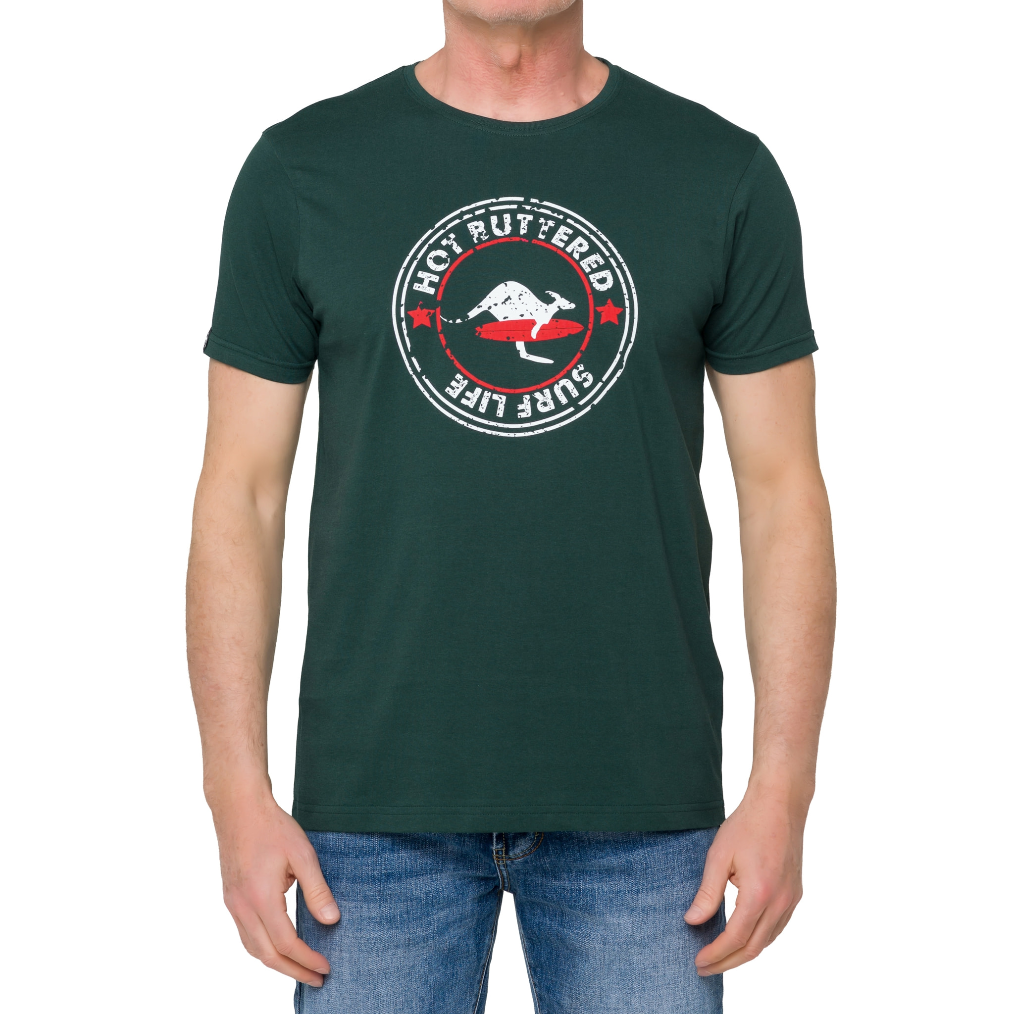 T-shirt in cotone 150 gr Hot Buttered Surflife Verde