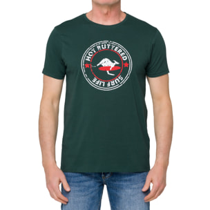 T-shirt in cotone 150 gr Hot Buttered Surflife Verde
