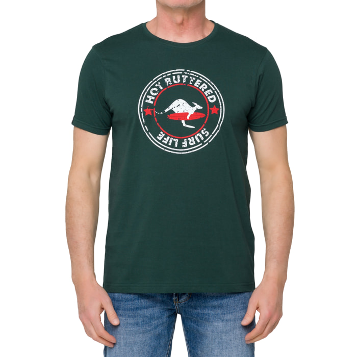T-shirt in cotone 150 gr Hot Buttered Surflife Verde
