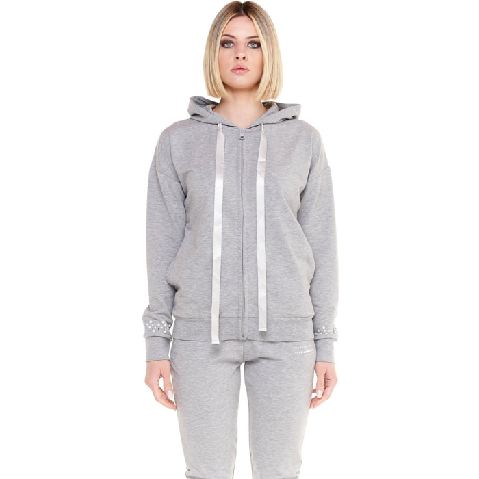 Chándal de lujo con capucha y cremallera para mujer