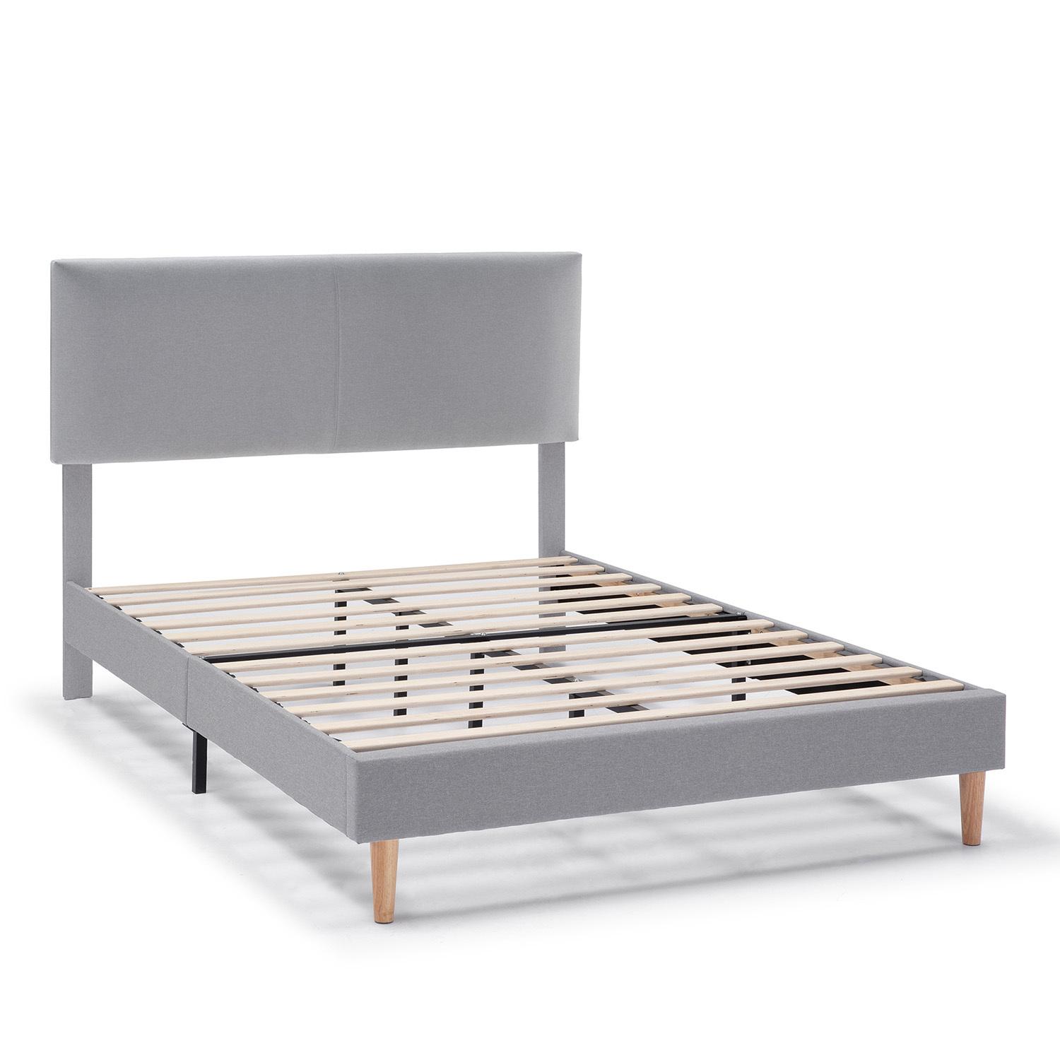 Estructura de cama tapizada Lauren de 30 cm Gris Claro