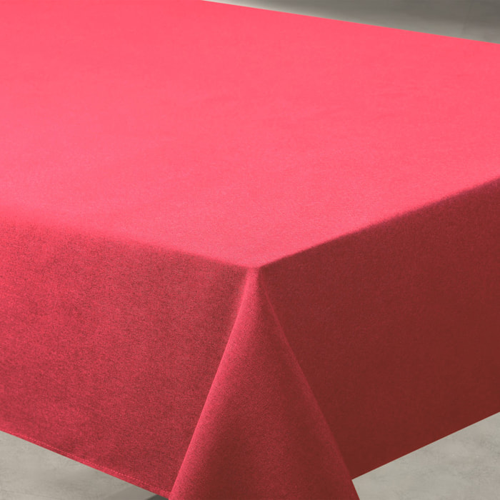 Nappe déperlante anti-taches  - Effet lin - Rouge