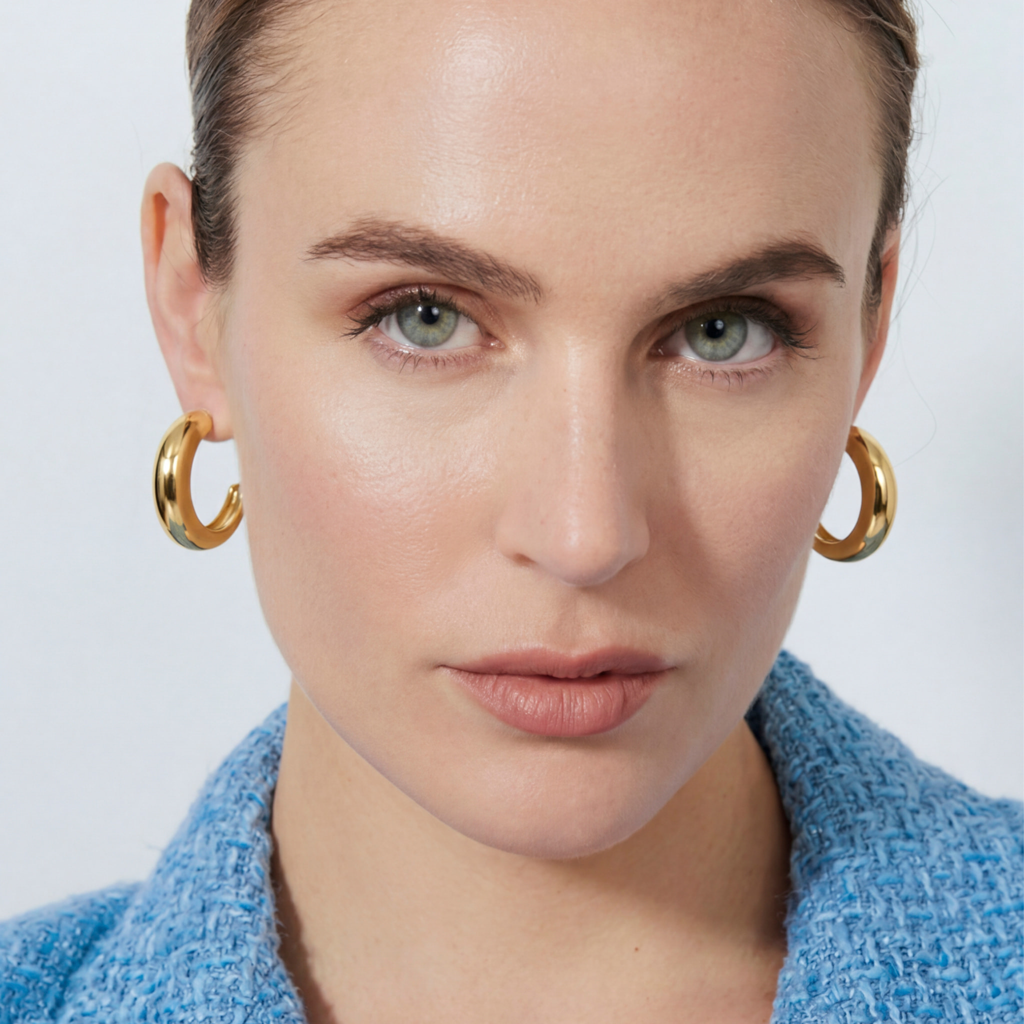 Pendientes Reya acabado oro amarillo 18k