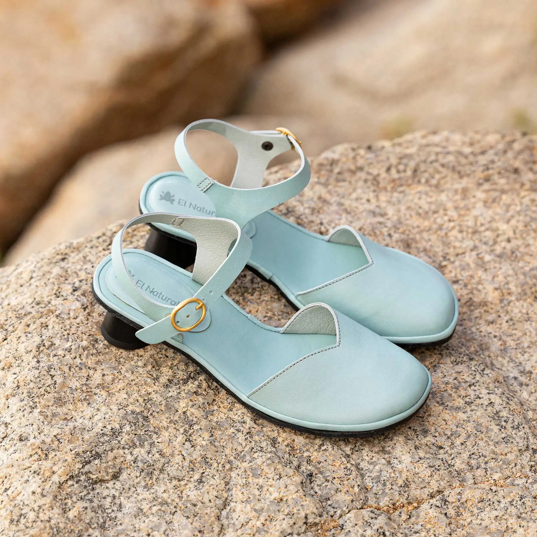 Sandalias con tacón N884 SOFT NAPPA BLACK/ FLORA color Black